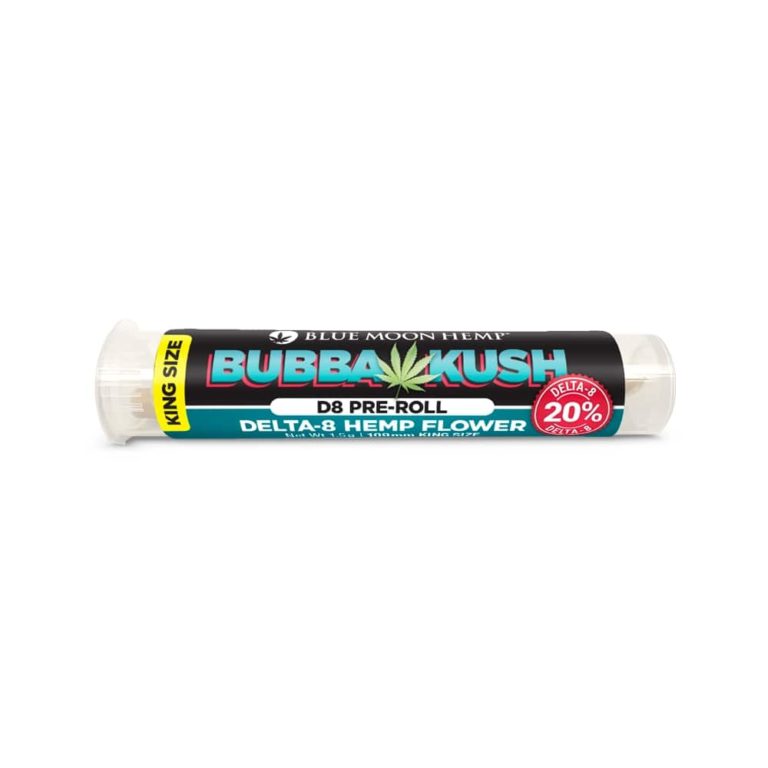 Blue Moon Hemp Delta 8 Moon Rock Preroll joint Kief - Bubba Kush
