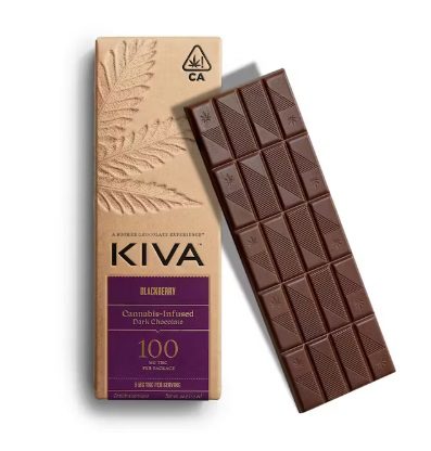 5mg Kiva ‘Blackberry’ Dark Chocolate Bar 100mg THC total