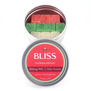 Bliss Cannabis Infused Gummies Christmas Holidaze Edition (250mg THC)