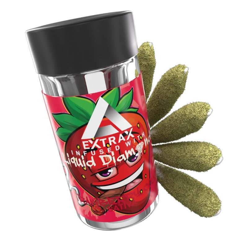 Delta Extrax D8 Pre Rolls Infused Liquid Diamonds – Strawberry Cough 5 Pack