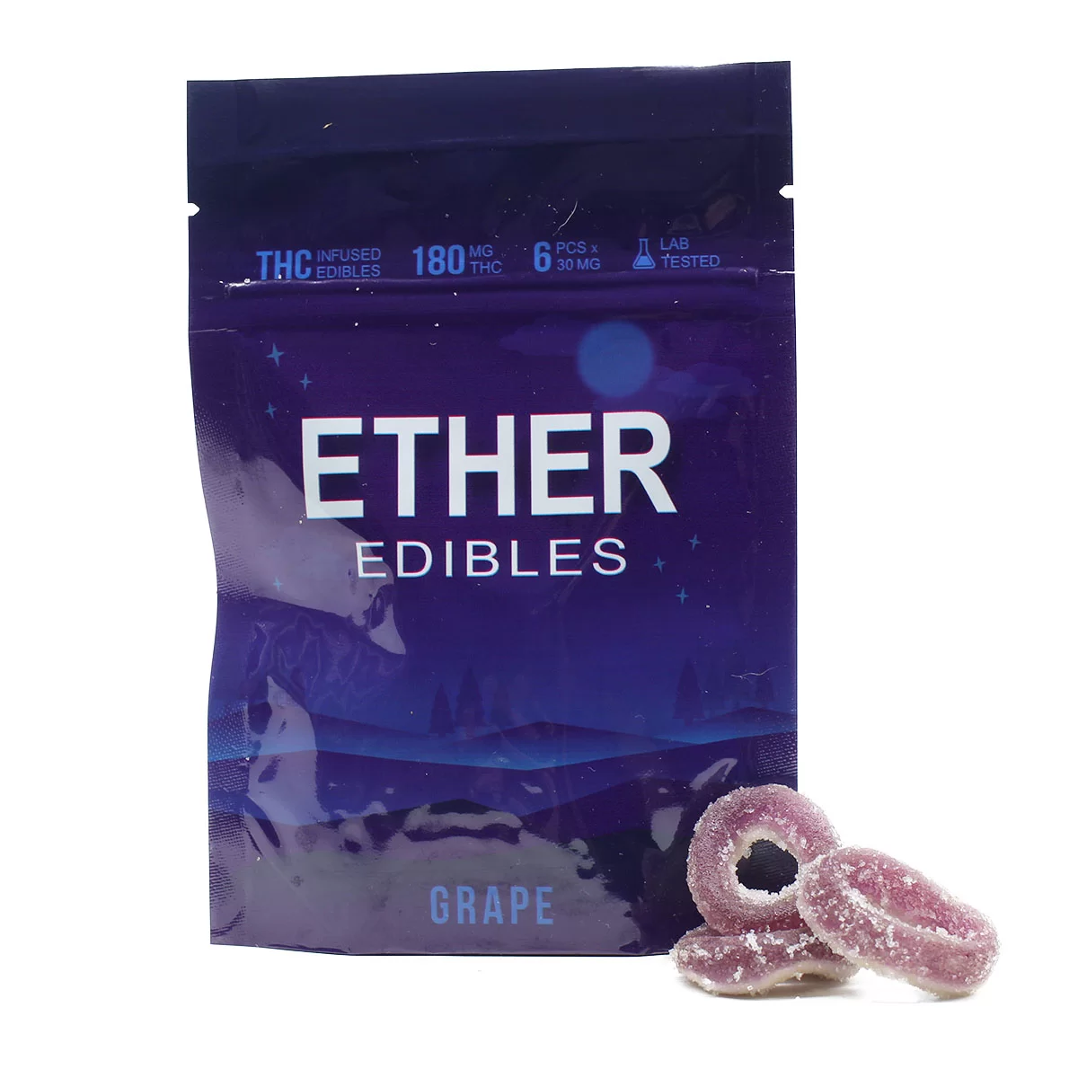 Grape Gummy Ether Edibles 180MG THC EU