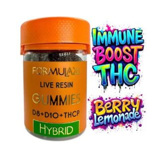 Immune Boost THC Gummies w/ 4500mg THC + Vit C + Shrooms Jar of 15 Berry Lemonade Flavor