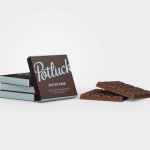 Potluck Edibles 300mg THC Chocolate – Salted Dark